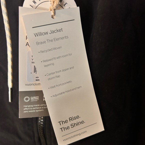 NWT VUORI Women’s Willow Jacket- Black/ Size Medium - Picture 10 of 14